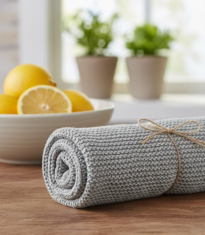 Knitted Drool Cloth set of 2